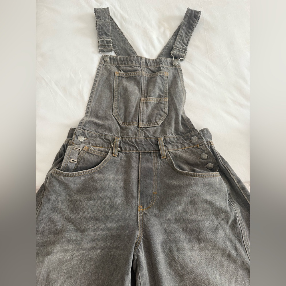 We The Free Gray Denim Overalls